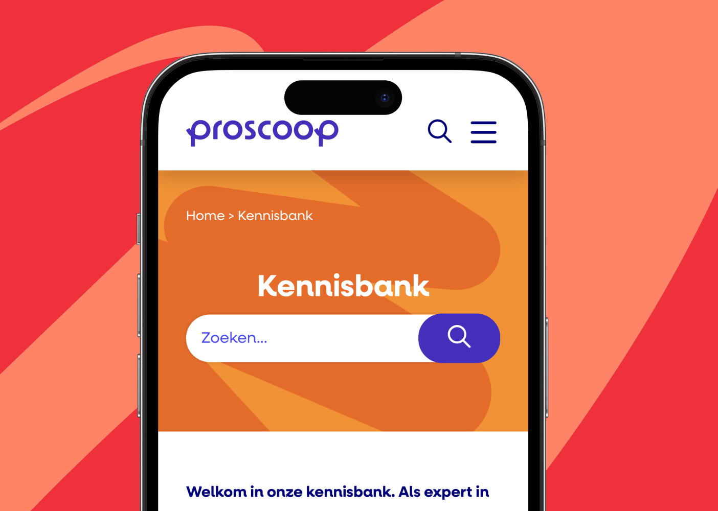 Proscoop Website Mobiel