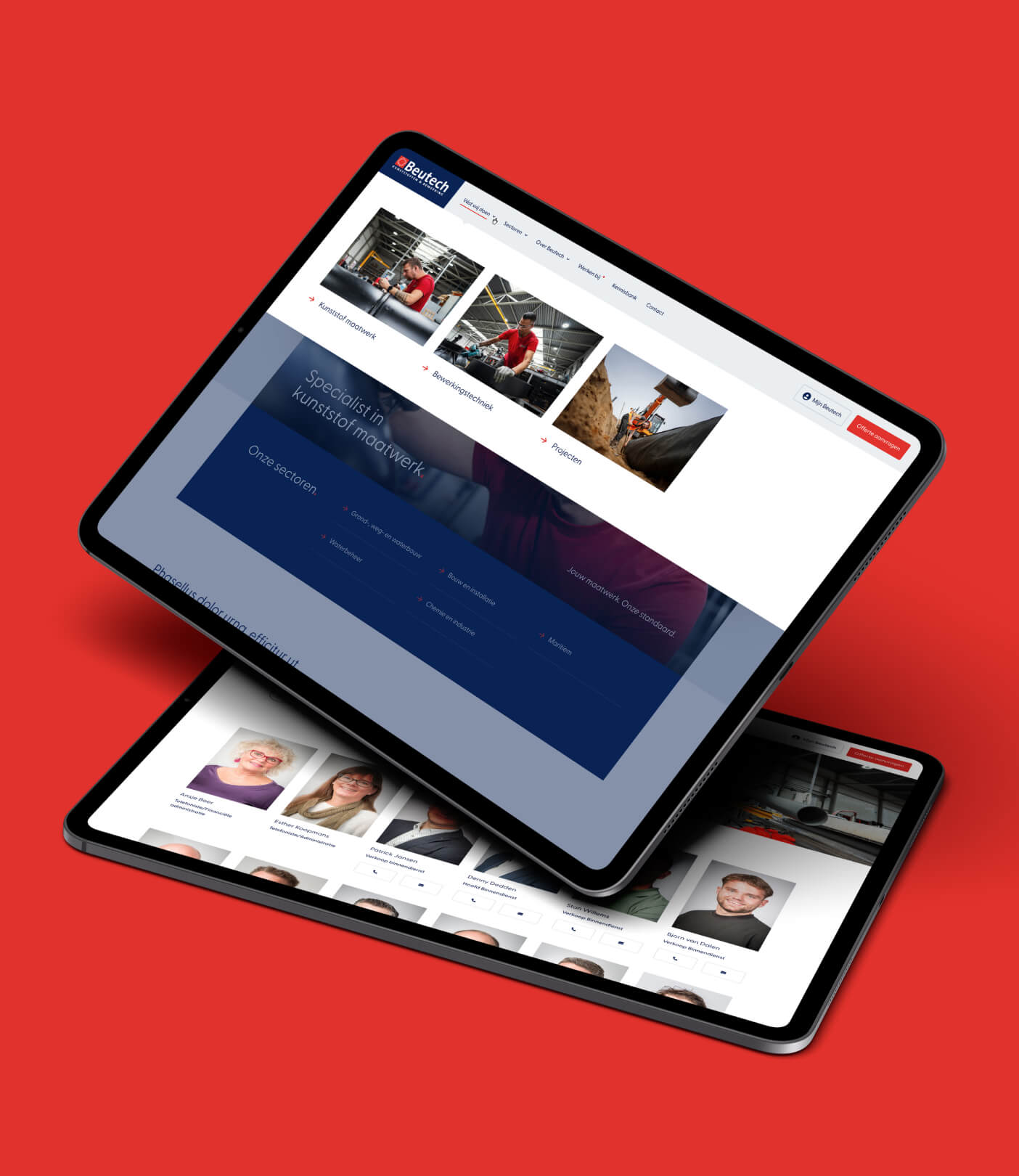 Beutech website tablet